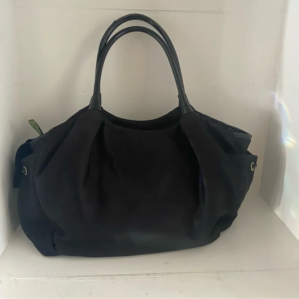 Kate Spade watson lane Stevie Nylon baby diaper bag Black Travel Bag Large